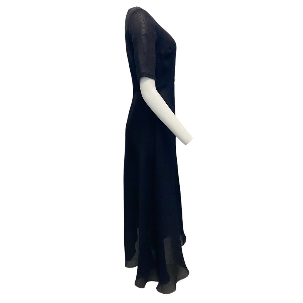 Partow Black Woven Silk Nadira Dress - Picture 2 of 4
